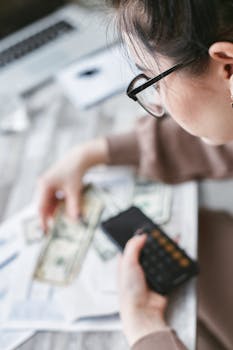Person reviewing finances and credit card options