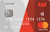 A typical plastic credit card